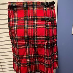 Amazing Plaid Vtg Pleated Wool Skirt